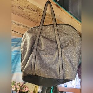 Victoria's Secret Metallic Gold Glittery Tote Bag‎